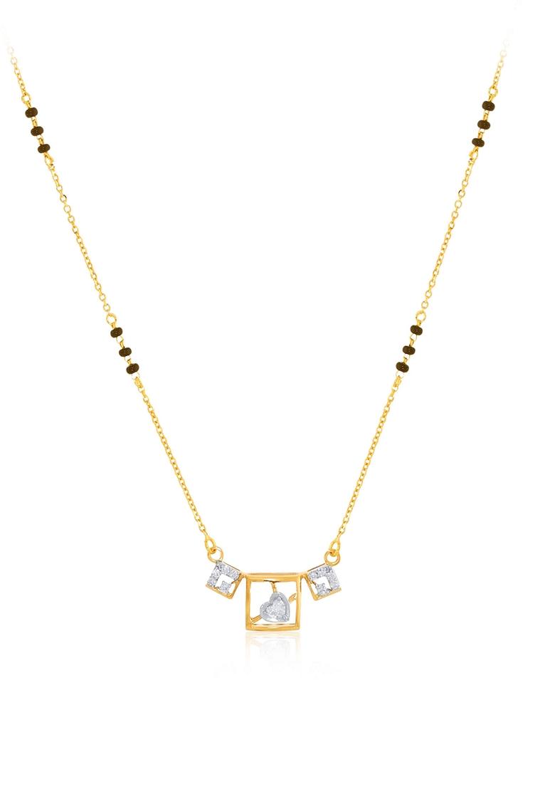 Necklace Senco Gold And Diamond Mangalsutra Gold Diamonds Senco