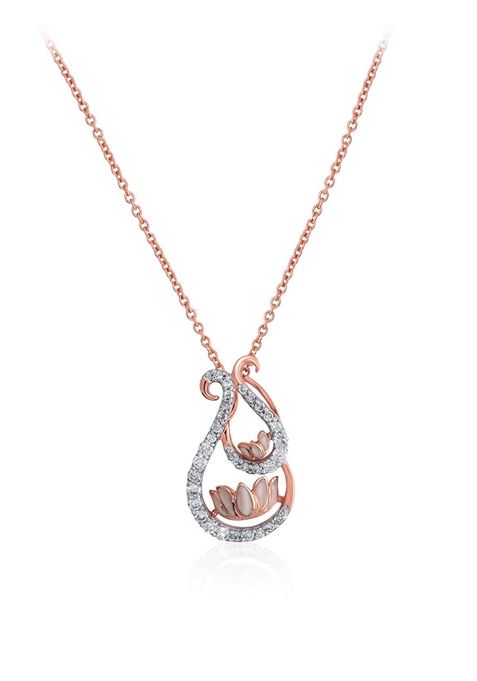 Indya X Senco Enchanting Duo Diamond Chain Pendant