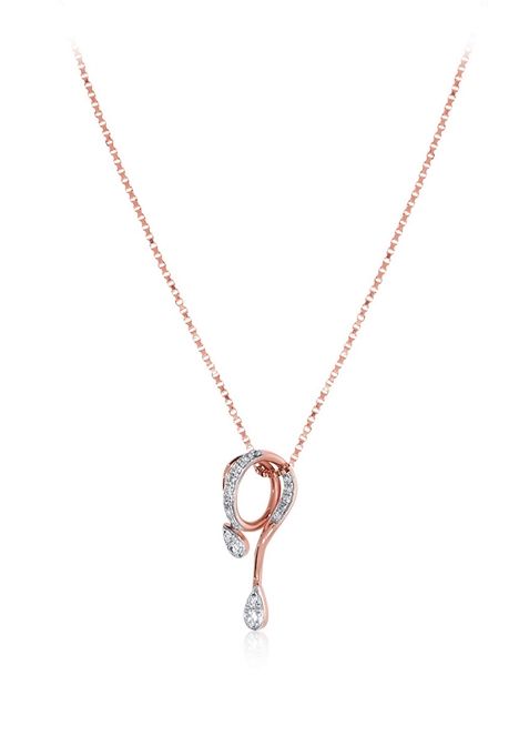 Indya X Senco Ribbon Dance Diamond Chain Pendant