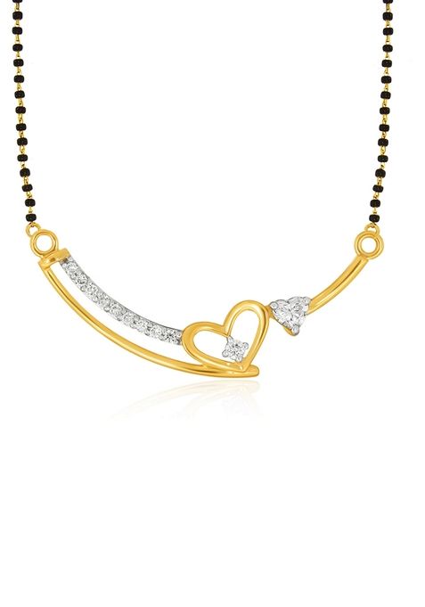 Indya X Senco Hearty Swing Diamond Mangalsutra