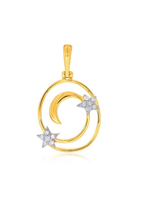 Indya X Senco Starry Swirl Diamond Pendant