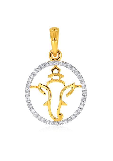 Indya X Senco Aura Of Ganesh Diamond Pendant