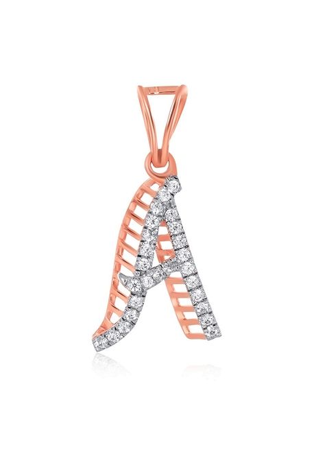 Indya X Senco Admirable A Alphabet Diamond Pendant