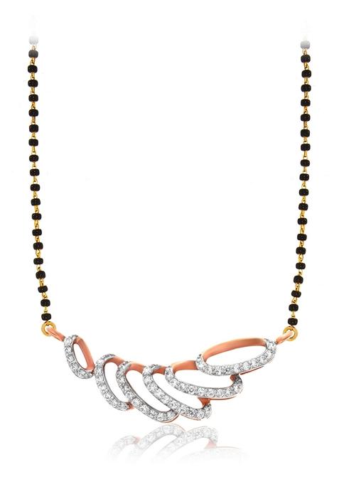 Indya X Senco Oval Array Diamond Mangalsutra