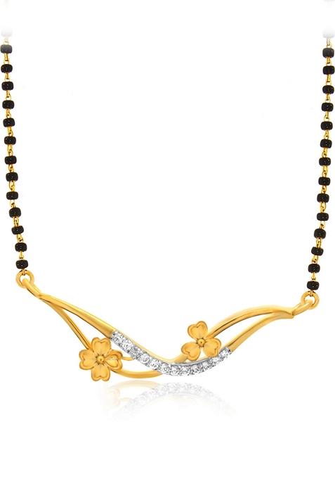 Indya X Senco Artsy Bloomed Duo Diamond Mangalsutra