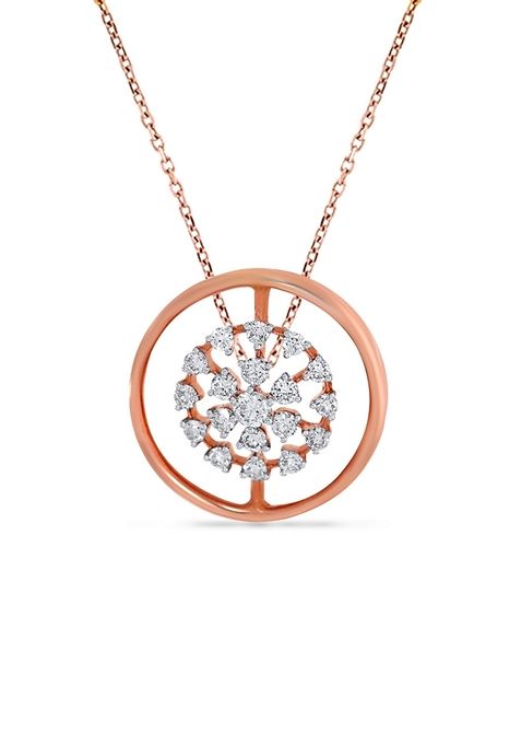 Indya X Senco Spherical Beauty Indulgence Diamond Pendant