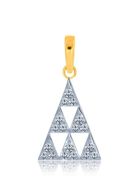 Indya X Senco Pyramidal Glaze Diamond Pendant