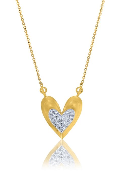 Indya X Senco Core Of Heart Diamond Chain Pendant