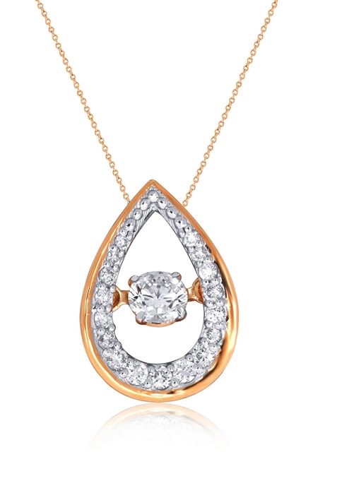 Indya X Senco Shiny Drop Solitaire Pendant