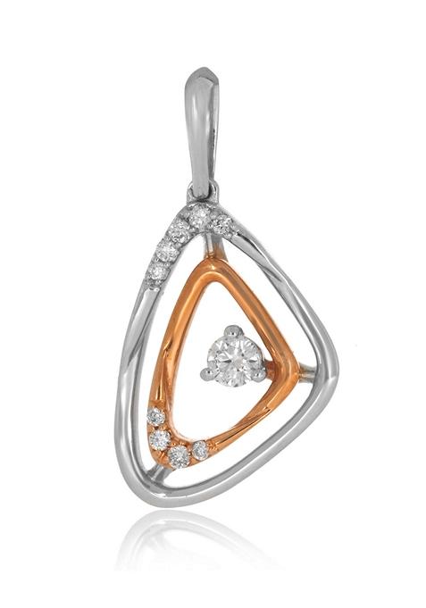 Indya X Senco Reversible Angle Platinum Pendant