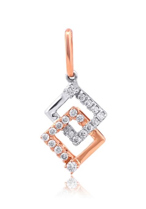 Indya X Senco Twin Diamond Platinum Pendant