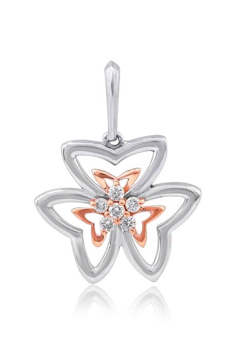 Indya X Senco Floral Star Platinum Pendant