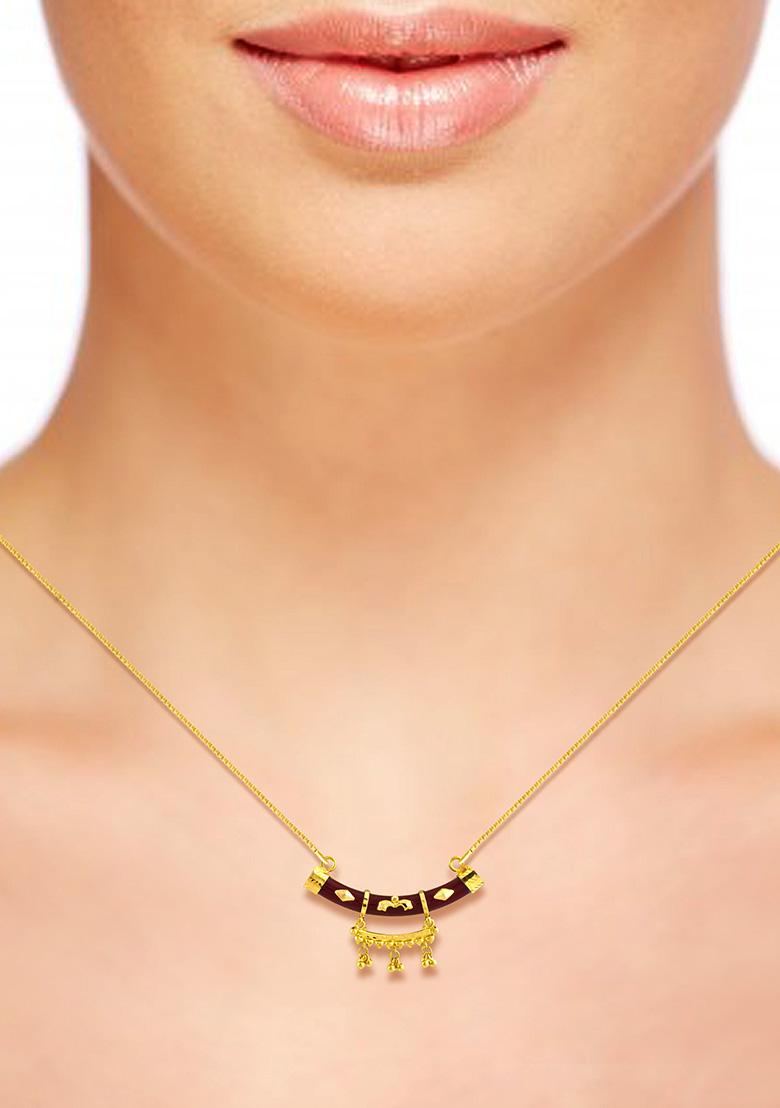 Buy Women Indya X Senco Rezi Swing Gold Pola Pendant FJP00357