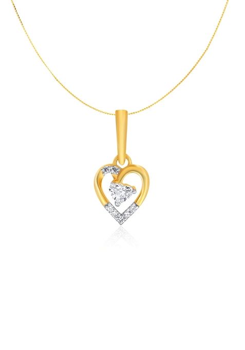 Indya X Senco Heart Of Simplicity Diamond Pendant