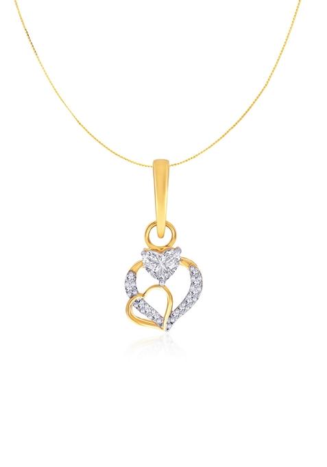 Indya X Senco Cuddling Majestic Heart Diamond Pendant