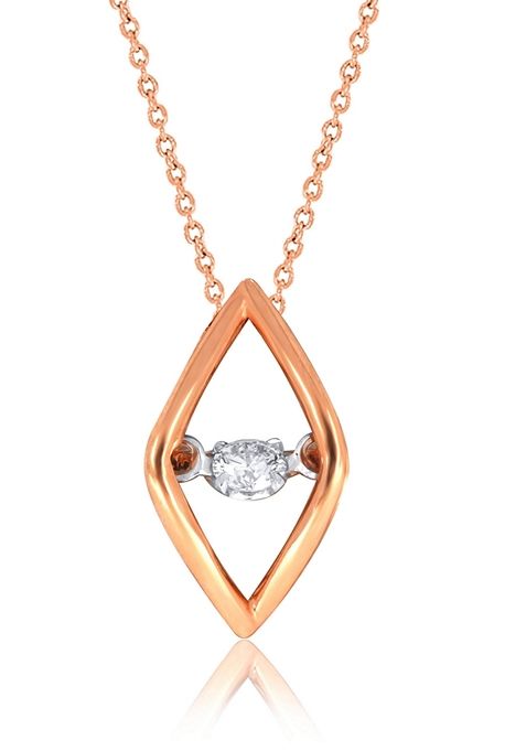 Indya X Senco Rosy Vision Diamond Pendant