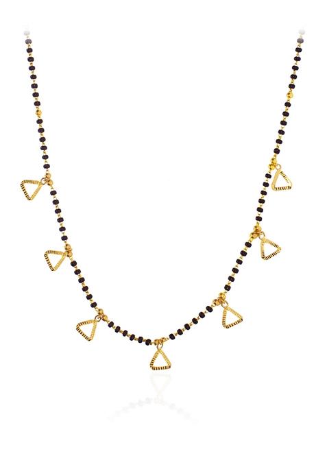 Indya X Senco Triangular Solidarity Gold Mangalsutra