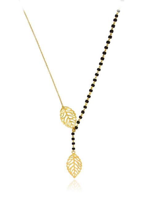 Indya X Senco Duo Leafy Touch Gold Mangalsutra