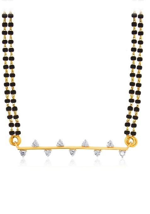 Indya X Senco Sparkle On Swing Diamond Mangalsutra