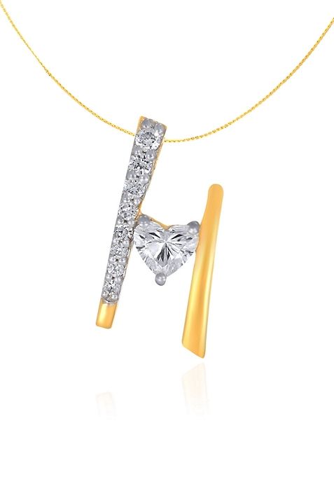 Indya X Senco Parallel Love Glimmer Diamond Pendant