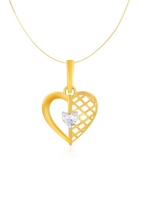 Indya X Senco Adorable Duo Diamond Pendant