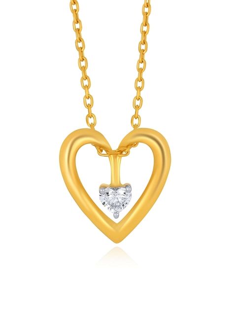 Indya X Senco Swaying Love Diamond Chain Pendant