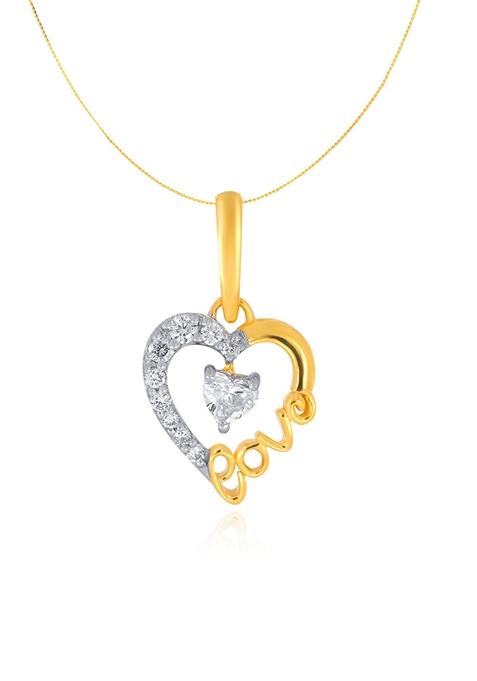 Indya X Senco Charming Love Diamond Pendant