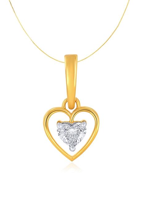 Indya X Senco Sparkling Beloved Diamond Pendant