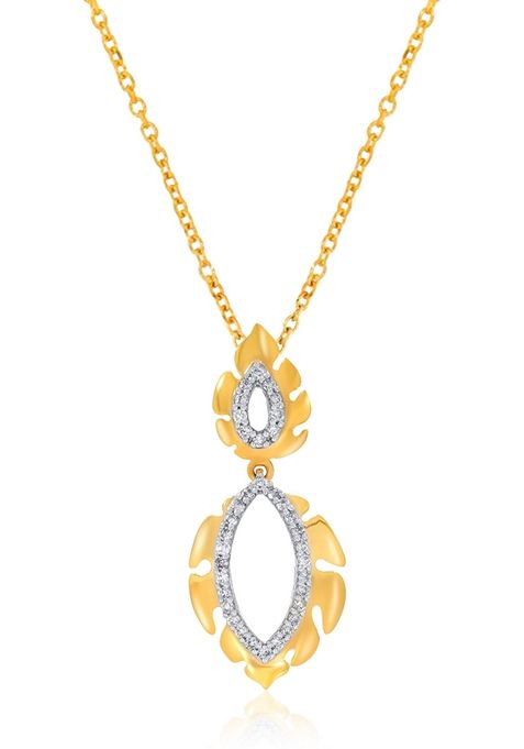 Indya X Senco Green Splendour Diamond Pendant