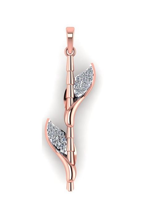 Indya X Senco A Growing Leaf Rose Gold Diamond Pendant