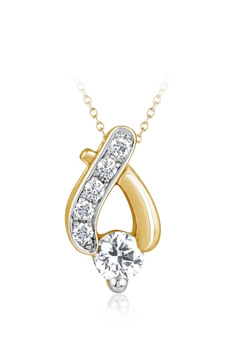 Indya X Senco Fashionable Knot Solitaire Pendant