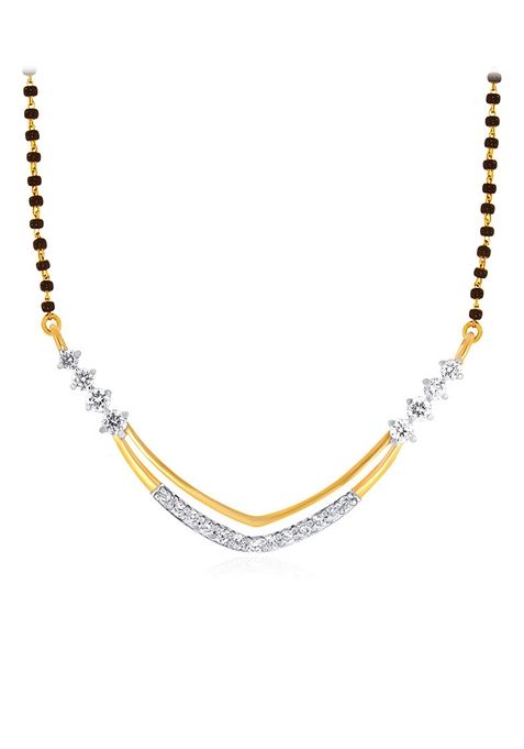 Indya X Senco Shimmer Of Simplicity Diamond Mangalsutra