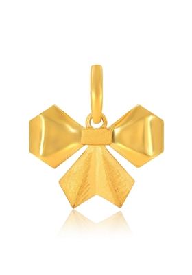 Indya X Senco Shiny Ribbon Bow Kids Gold Pendant