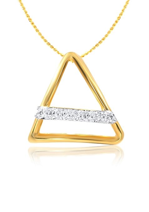 Indya X Senco Bridge Of Triangle Diamond Pendant