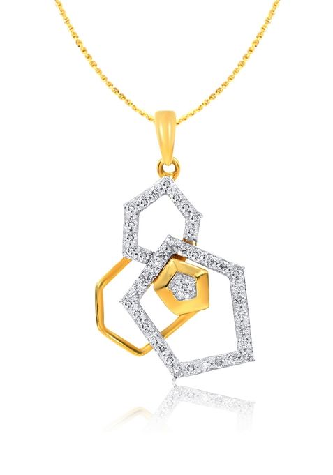 Indya X Senco Connected Galaxy Glow Diamond Pendant