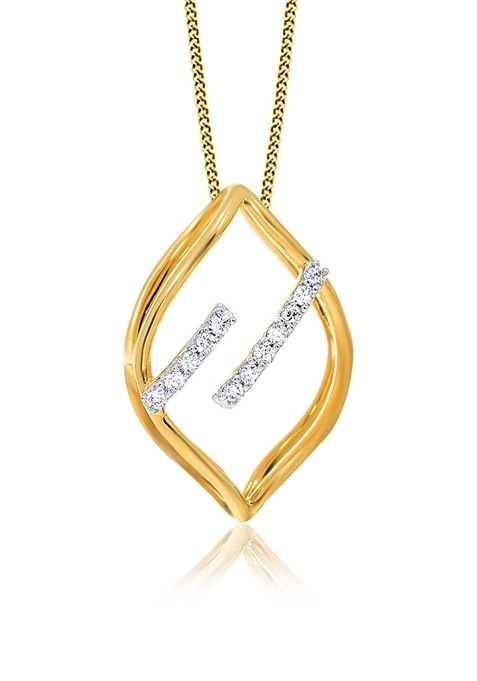 Indya X Senco Sleek Sparkling Vision Diamond Pendant