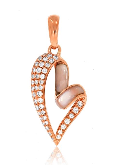 Indya X Senco Loving Heart Diamond Pendant