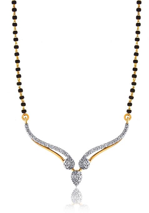 Indya X Senco Flashy Sleek Diamond Mangalsutra