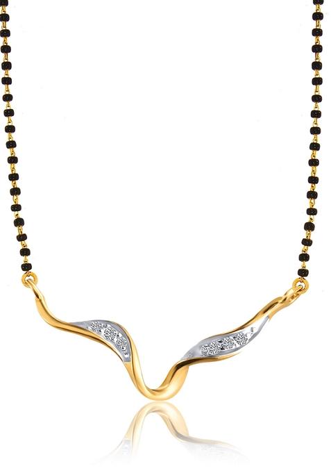 Indya X Senco Wavy Sheen Diamond Mangalsutra