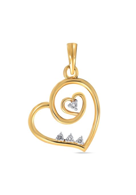 Indya X Senco Whisper Of Heart Diamond Pendant