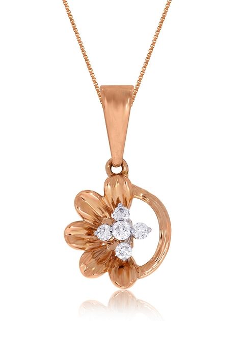 Indya X Senco Aurora Bloom Diamond Pendant