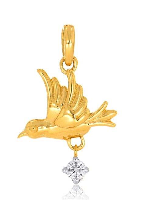 Indya X Senco Adorable Dove Solitaire Pendant