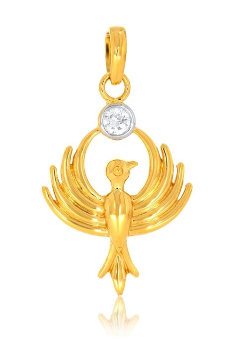 Indya X Senco Angelic Bird Solitaire Pendant