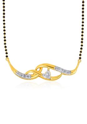 Indya X Senco Gold Affectionate Waves Diamond Mangalsutra