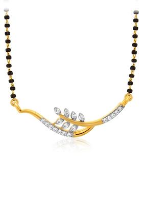 Indya X Senco Gold Shimmering Twig Diamond Mangalsutra