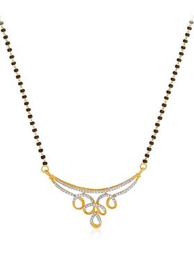 Indya X Senco Gold Dramatic Curves Diamond Mangalsutra