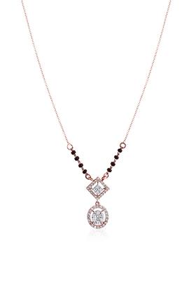 Indya X Senco Gold Sleek and Trendy Diamond Mangalsutra