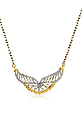 Indya X Senco Gold Artsy Wings Diamond Mangalsutra