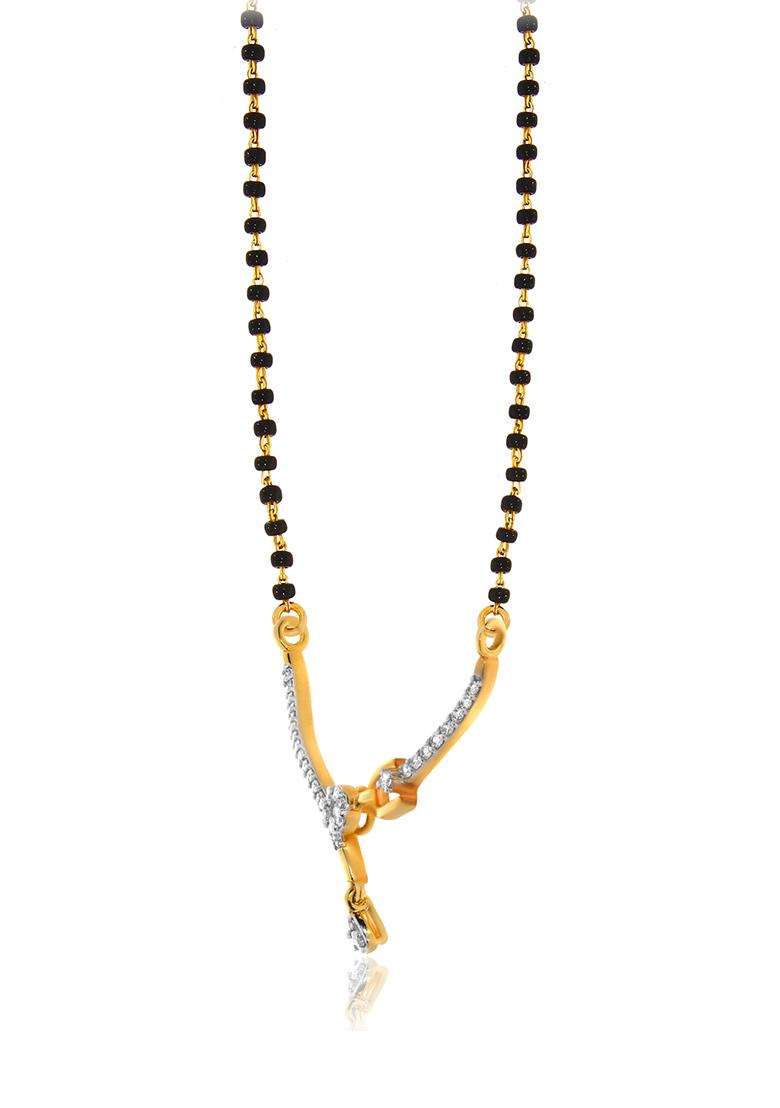 Indya X Senco Gold Scoop Some Shine Diamond Mangalsutra