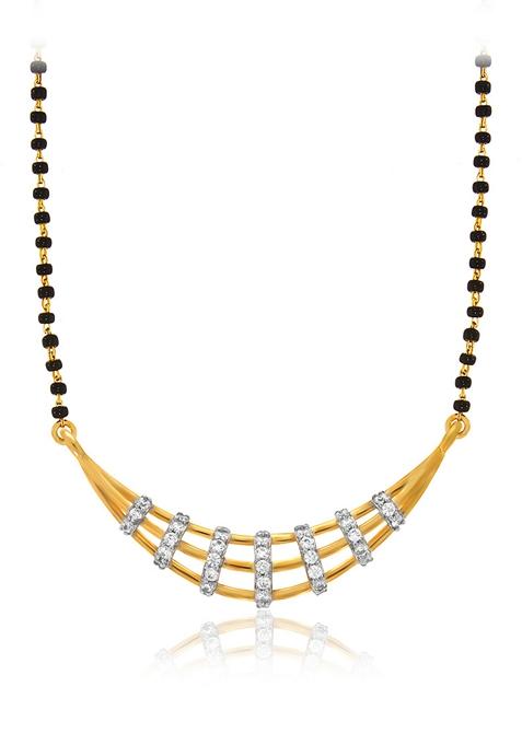 Indya X Senco Gold Shore Swing Diamond Mangalsutra
